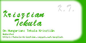 krisztian tekula business card